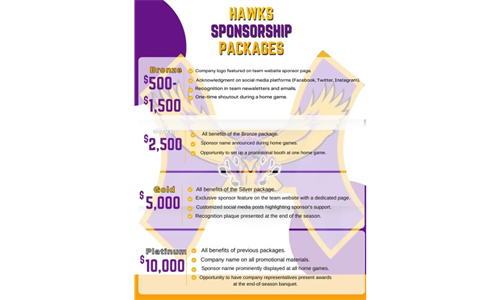 SMYA Hawks Sponsorship Packages 